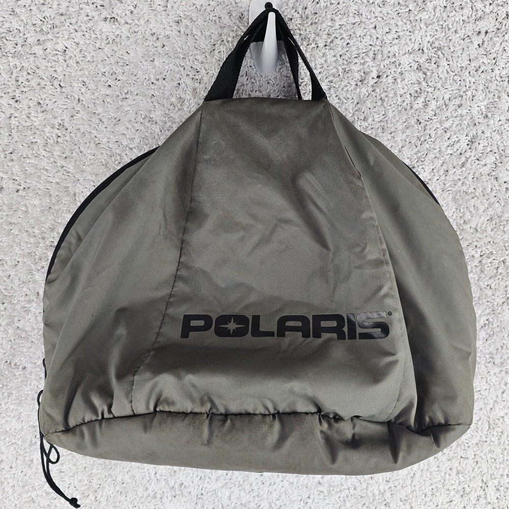 Vintage Polarie Snowmobile ATV Helmet Sherpa Lined Bag Case Made USA UNION MADE - Picture 1 of 16